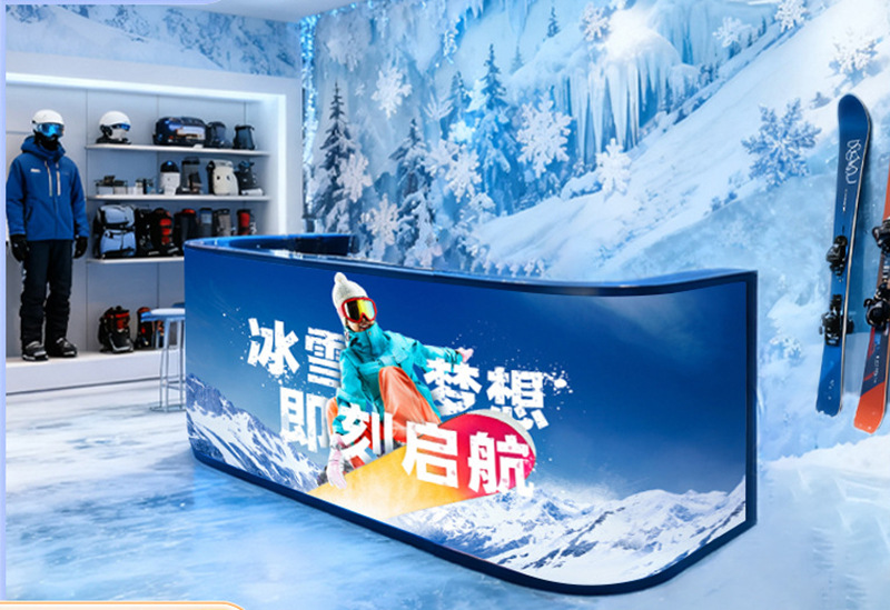 LED吧臺前臺可移動顯示屏